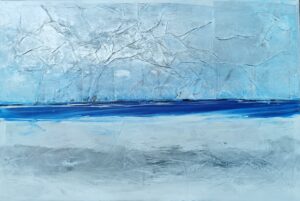 Horizont-III-Acryl-Silber-Papier-auf-Leinwand-60x90-2021