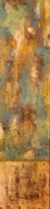 o.T.,-Acryl-Gold-Papier-Karton-Spachtelmasse-auf-Leinwand-100x30-cm-2020