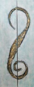 o.T.,-Acryl-Gold-Spachtelmasse-auf-Leinwand-2x-100x30-cm-2020