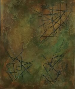 o.T.-Acryl-Gold-Spachtelmasse-auf-Leinwand-50x60-cm-2021