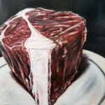 Entrecôte, Öllasur auf Nessel, 60 x 60 cm, 2025, 1700 €